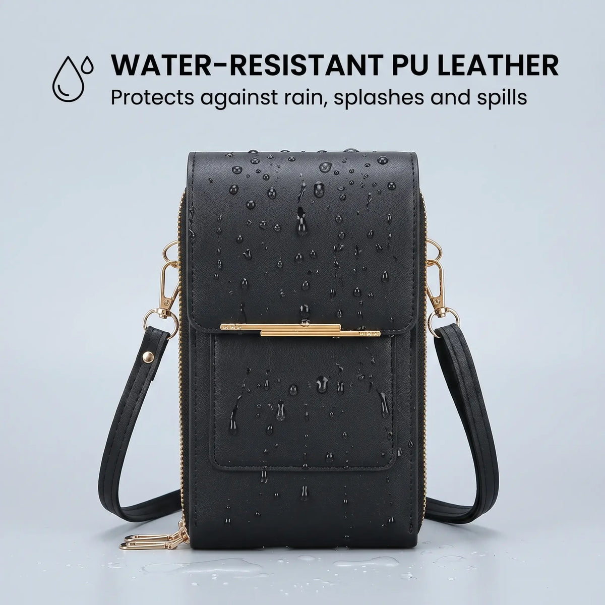 Crossbody Phone Bag RFID Blocking & Waterproof Touchscreen Window