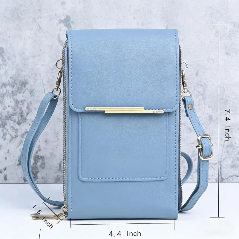 Crossbody Phone Bag Waterproof Touchscreen Window & RFID Blocking
