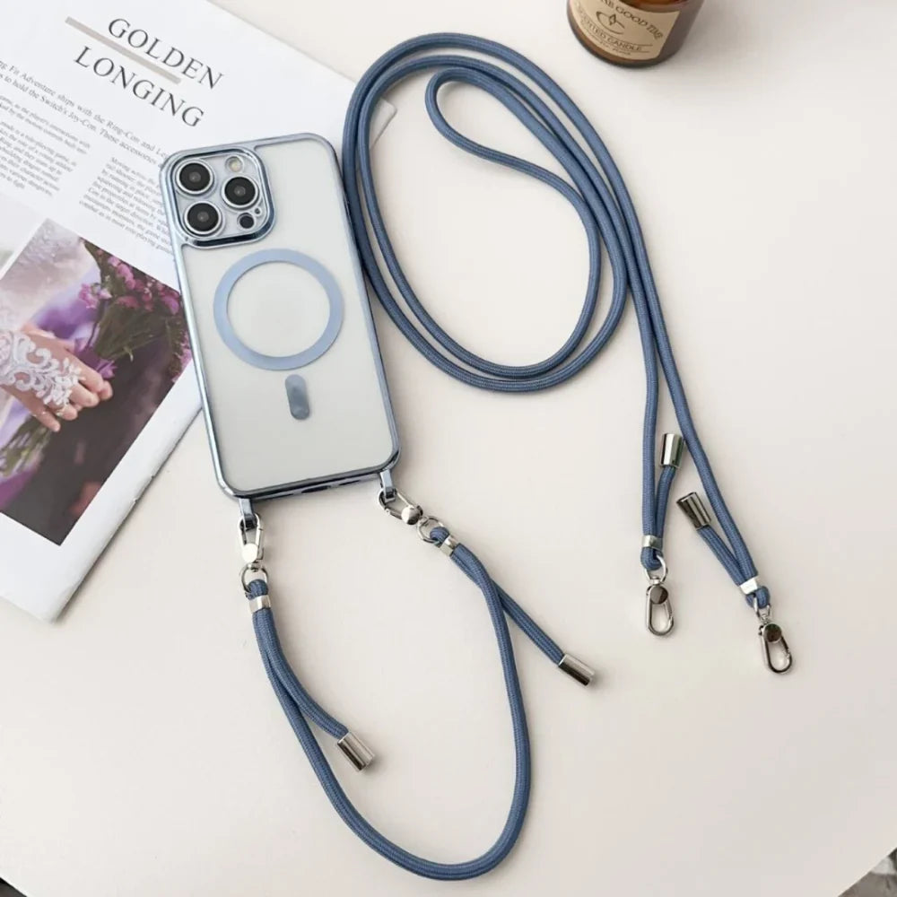 Crossbody iPhone Case MagSafe Compatible Detachable & Adjustable Strap
