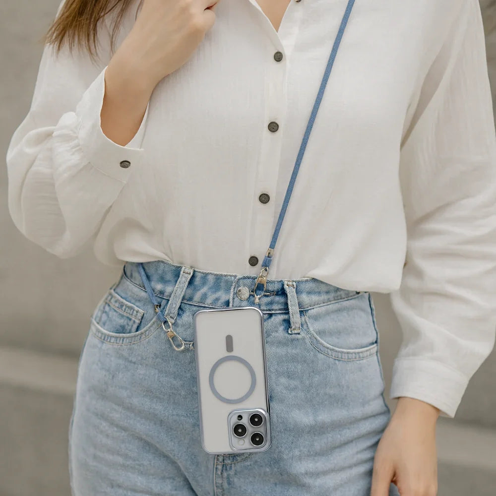 Crossbody iPhone Case MagSafe Compatible Detachable & Adjustable Strap
