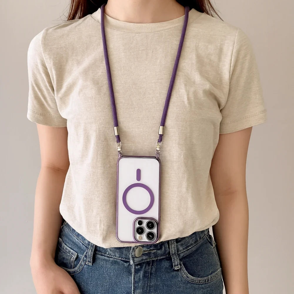 Crossbody iPhone Case MagSafe Compatible Detachable & Adjustable Strap