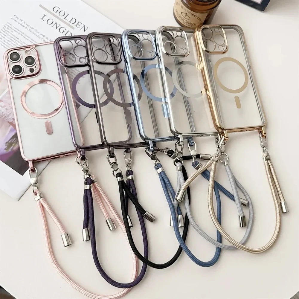 Crossbody iPhone Case MagSafe Compatible Detachable & Adjustable Strap