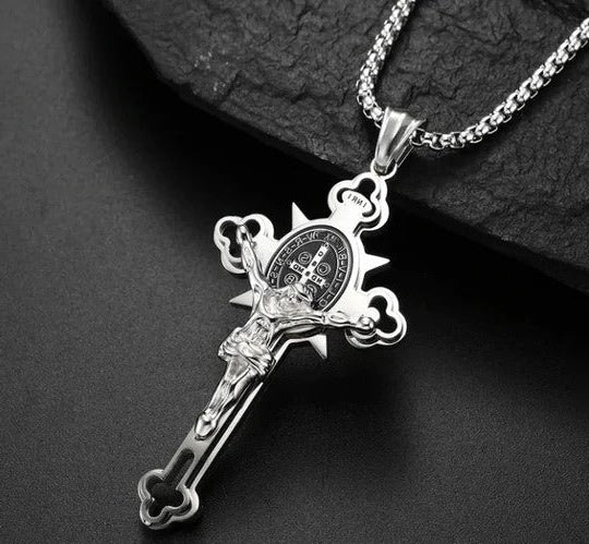 Crucifix Pendant Engraved Double-Sided
