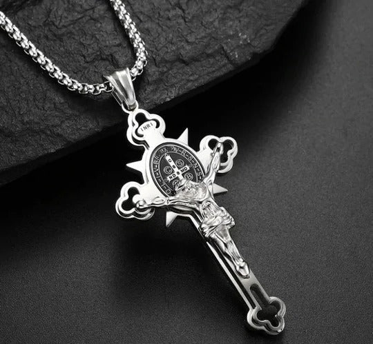 Crucifix Pendant Engraved Double-Sided