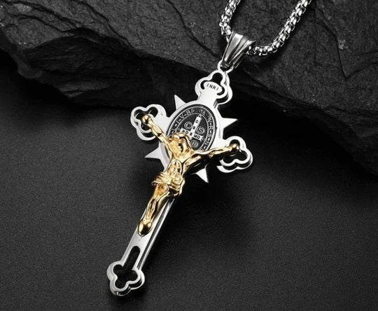 Crucifix Pendant Engraved Double-Sided