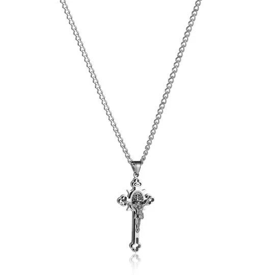 Crucifix Pendant Engraved Double-Sided