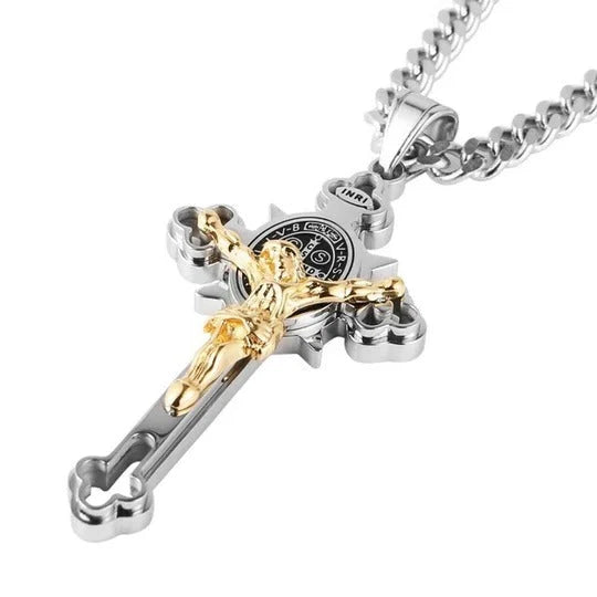 Crucifix Pendant Engraved Double-Sided