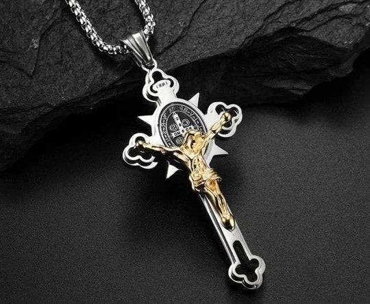 Crucifix Pendant Engraved Double-Sided