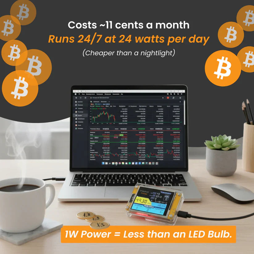 Crypto Miner 960 KH/s Compact 2.8-Inch Display