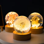 Crystal Ball Night Light 3D Dandelion USB Powered