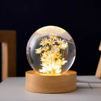 Crystal Ball Night Light 3D Dandelion USB Powered