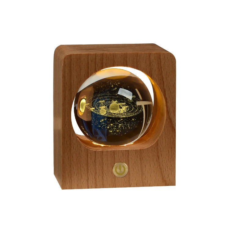 Crystal Ball Night Light Stepless Dimming USB Rechargeable