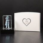 Crystal Photo Block Laser Engraved 2D 3D Illuminated Base