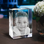 Crystal Photo Block Laser Engraved 2D 3D Illuminated Base