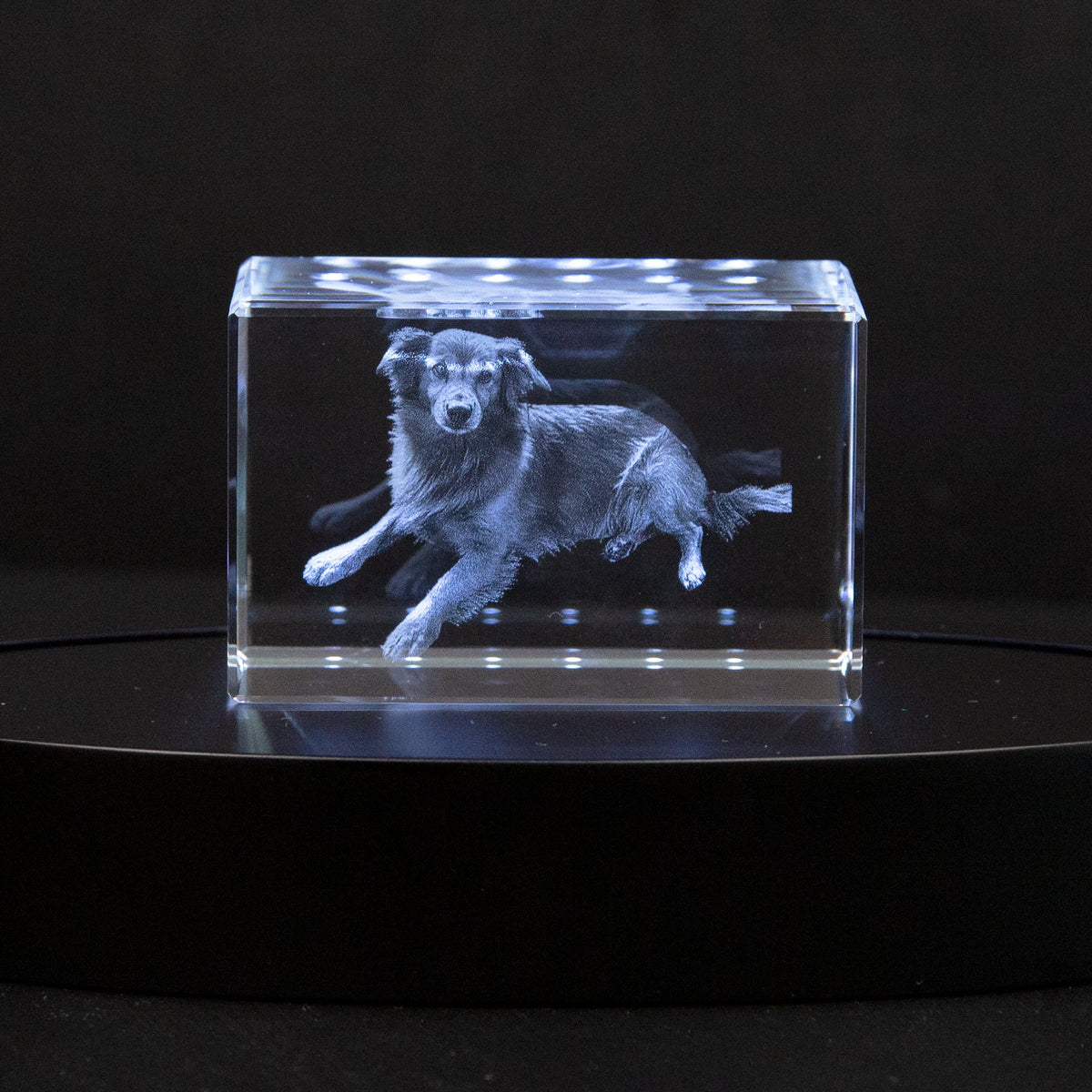 Crystal Photo Block Laser Engraved 2D 3D Illuminated Base