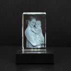 Crystal Photo Block Laser Engraved 2D 3D Illuminated Base