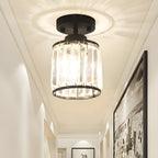 Crystal Prism Dimmable LED Semi-Flush Ceiling Light