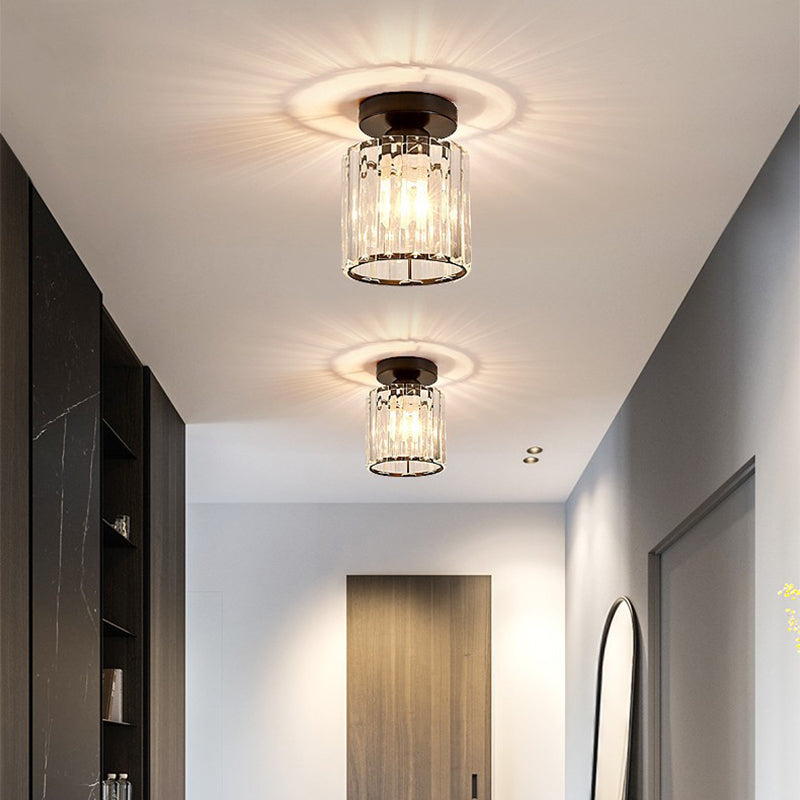 Crystal Prism Dimmable LED Semi-Flush Ceiling Light