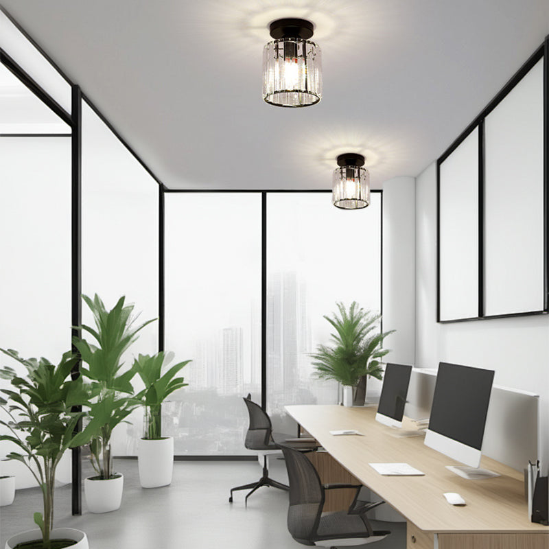 Crystal Prism Dimmable LED Semi-Flush Ceiling Light