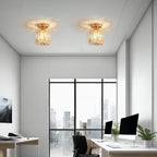 Crystal Prism Dimmable LED Semi-Flush Ceiling Light