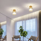 Crystal Prism Dimmable LED Semi-Flush Ceiling Light