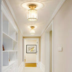Crystal Prism Dimmable LED Semi-Flush Ceiling Light
