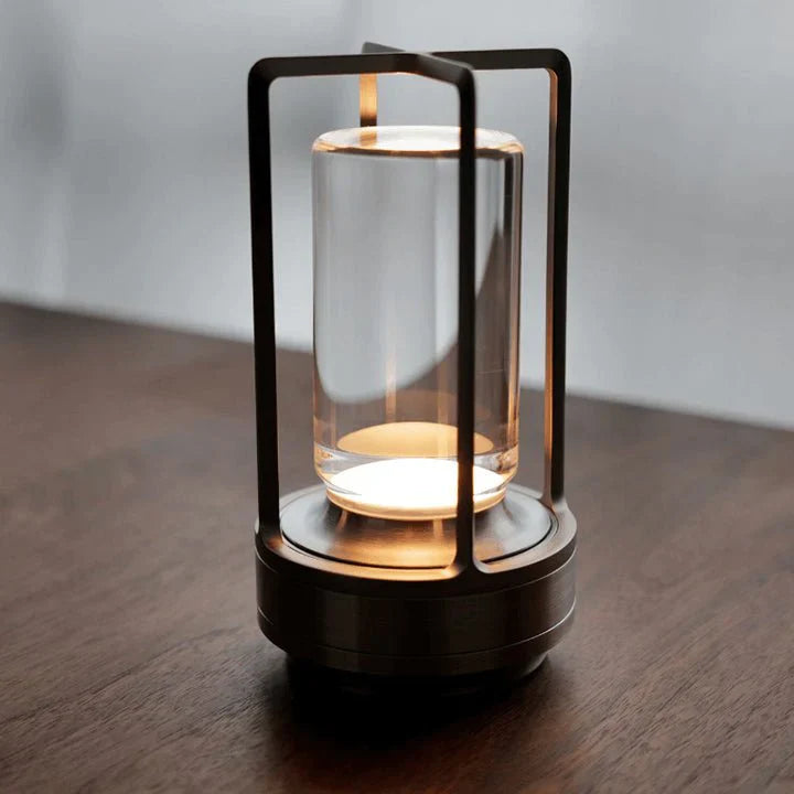 Crystal Rechargeable Remote-Dimmable LED Lantern