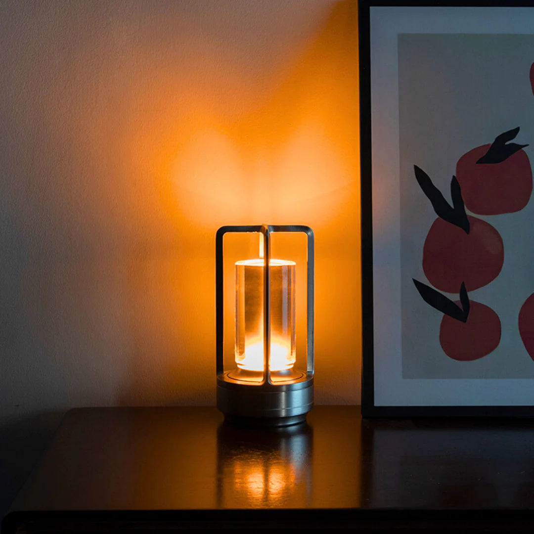 Crystal Rechargeable Remote-Dimmable LED Lantern