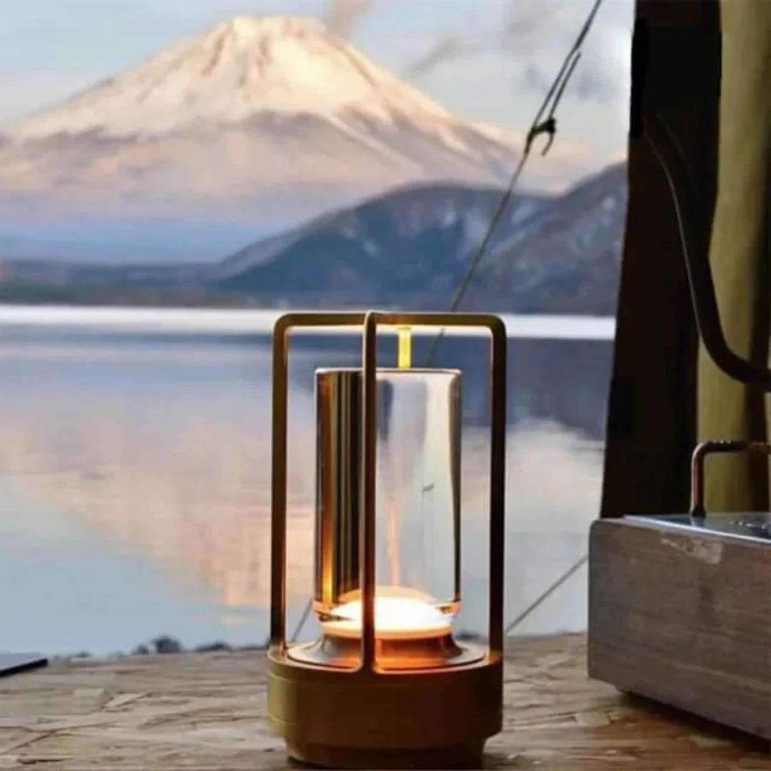 Crystal Rechargeable Remote-Dimmable LED Lantern