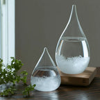 Crystal Weather Display Temperature-Reactive Glass & Wood