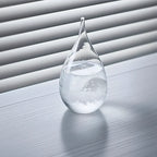 Crystal Weather Display Temperature-Reactive Glass & Wood