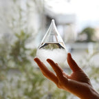 Crystal Weather Display Temperature-Reactive Glass & Wood