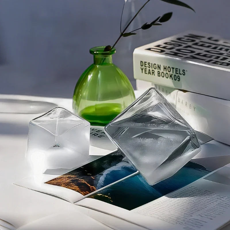 Crystal Weather Display Temperature-Reactive Glass & Wood