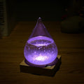 Crystal Weather Display Temperature-Reactive Glass & Wood