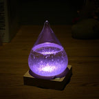 Crystal Weather Display Temperature-Reactive Glass & Wood