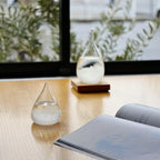 Crystal Weather Display Temperature-Reactive Glass & Wood