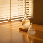 Crystal Weather Display Temperature-Reactive Glass & Wood