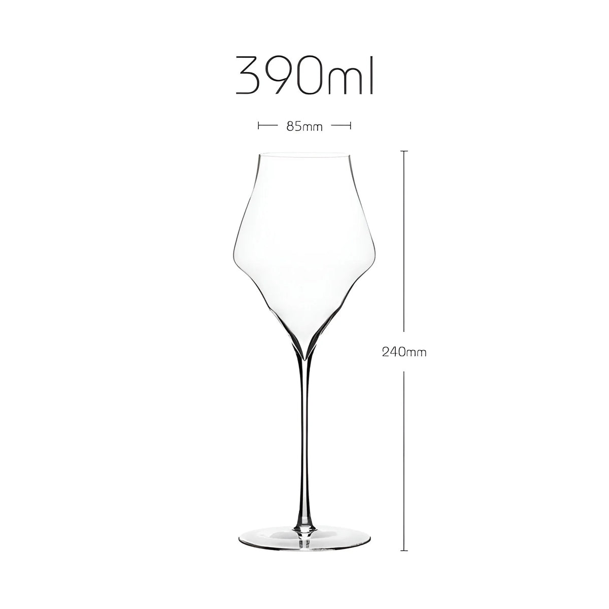 Crystal Wine Glass Thin Rim & Slender Bowl