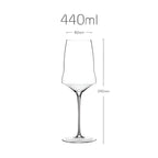 Crystal Wine Glass Thin Rim & Slender Bowl