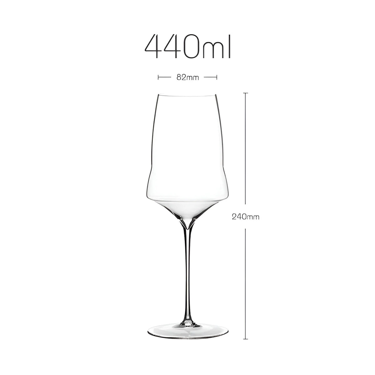 Crystal Wine Glass Thin Rim & Slender Bowl