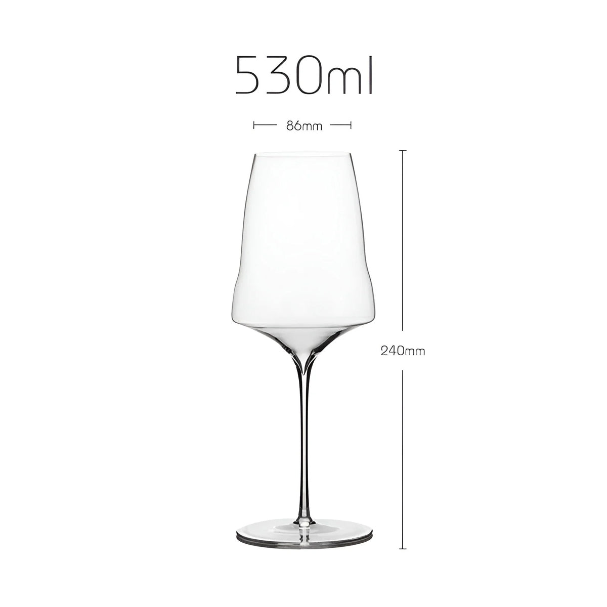 Crystal Wine Glass Thin Rim & Slender Bowl