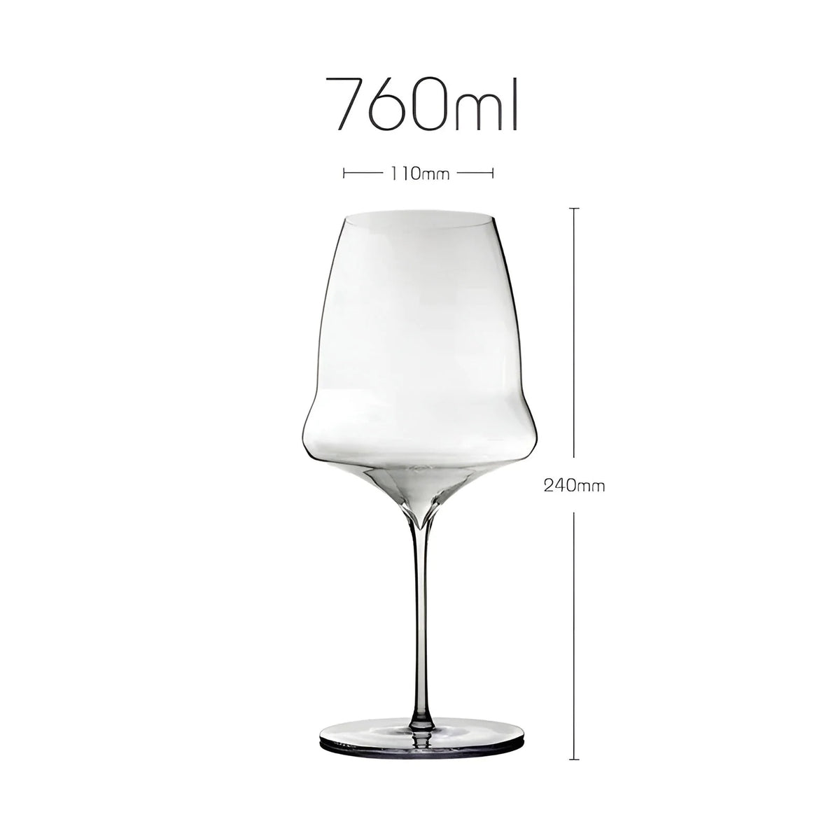 Crystal Wine Glass Thin Rim & Slender Bowl
