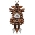 Cuckoo Clock Hand-Carved Real Pendulum Battery-Operated