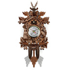 Cuckoo Clock Hand-Carved Real Pendulum Battery-Operated
