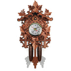 Cuckoo Clock Hand-Carved Real Pendulum Battery-Operated