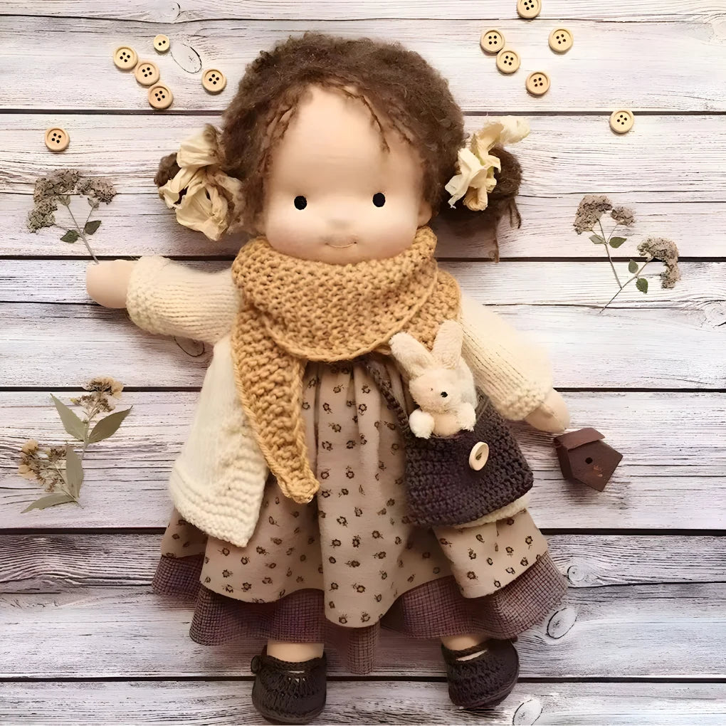 Cuddly Doll Hypoallergenic Cotton & Wool Hand-Assembled