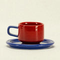 Cup & Saucer Set Two-Tone Heat-Resistant Ceramic
