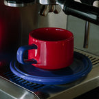 Cup & Saucer Set Two-Tone Heat-Resistant Ceramic