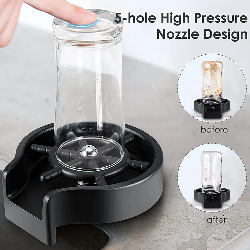 Cup Washer One-Hand Operation High-Pressure Nozzle Corrosion-Resistant