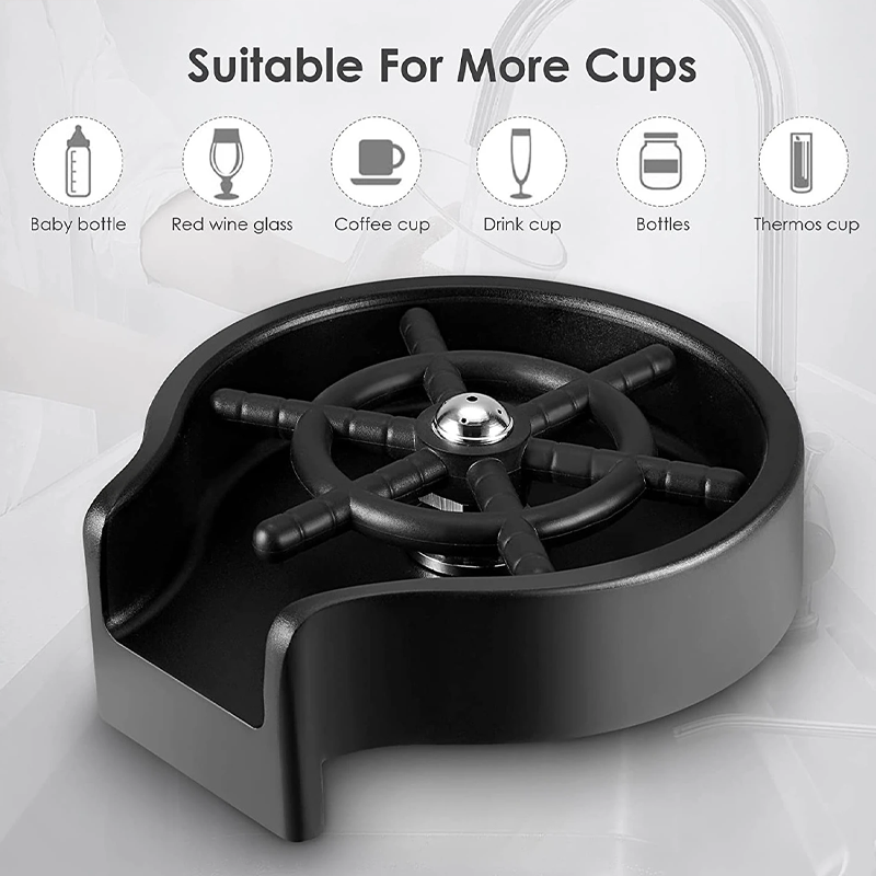 Cup Washer One-Hand Operation High-Pressure Nozzle Corrosion-Resistant